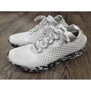 NOBULL Wild Granite Knit Runner Shoes White Gray Sneakers - Men 10.5 or Women 12